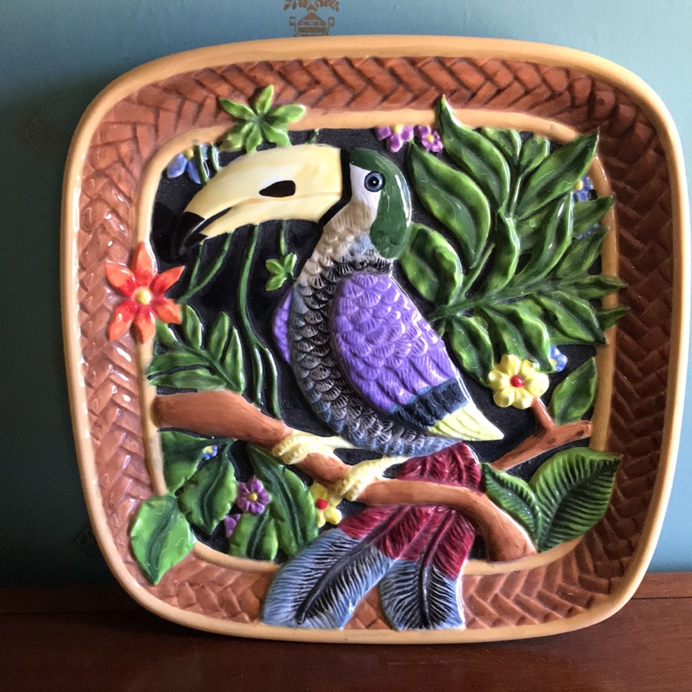 Toucan Decorative Tropical Plate